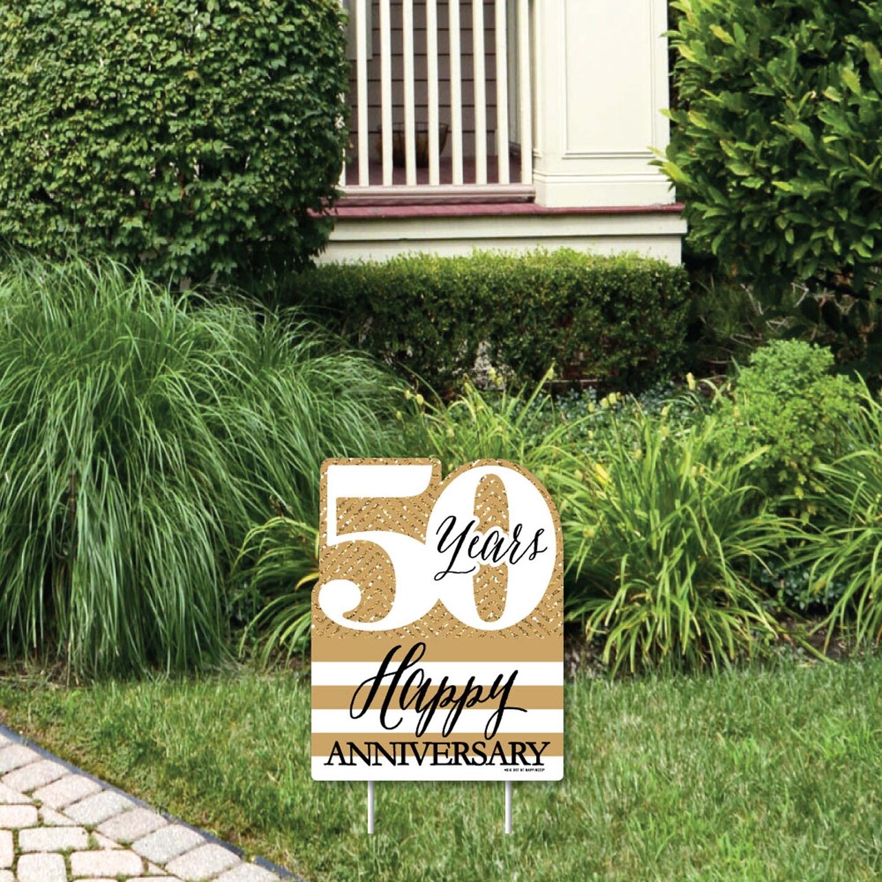 Big Dot of Happiness We Still Do - 50th Wedding Anniversary - Outdoor Lawn Sign - Anniversary Party Yard Sign - 1 Piece